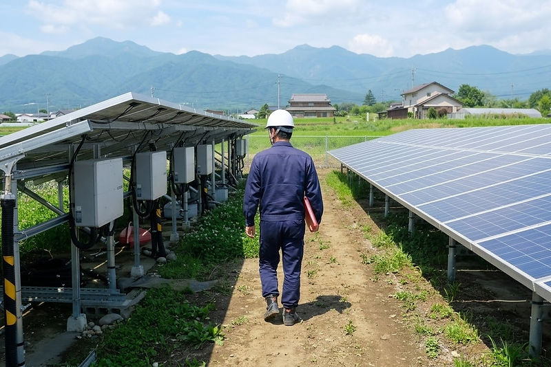 発電所を巡回する様子